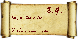 Bojer Gusztáv névjegykártya